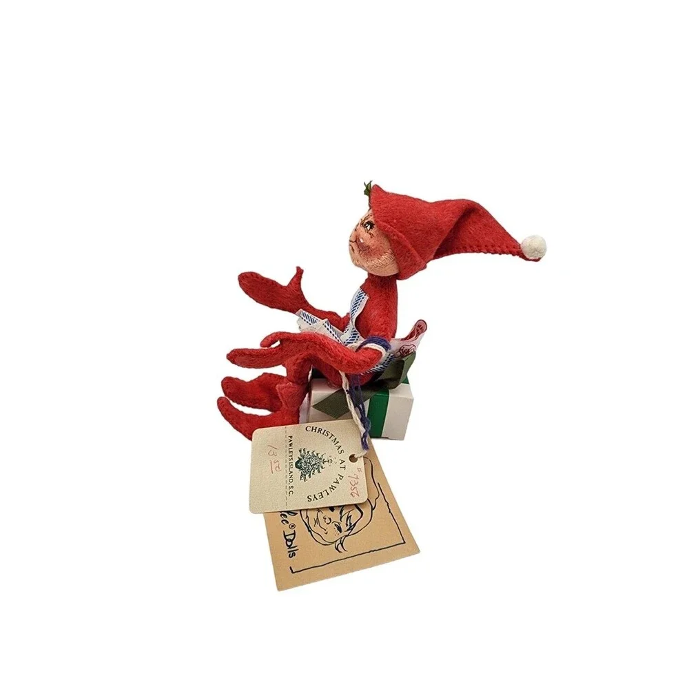 Vintage 1991 Annalee Red Christmas Elf Doll 10